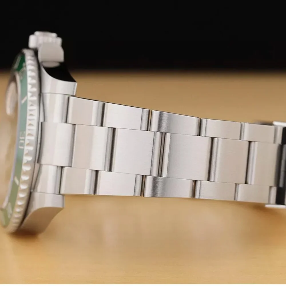 ROLEX MENS SUBMARINER GREEN 41MM STARBUCKS WITH CARDS BOX